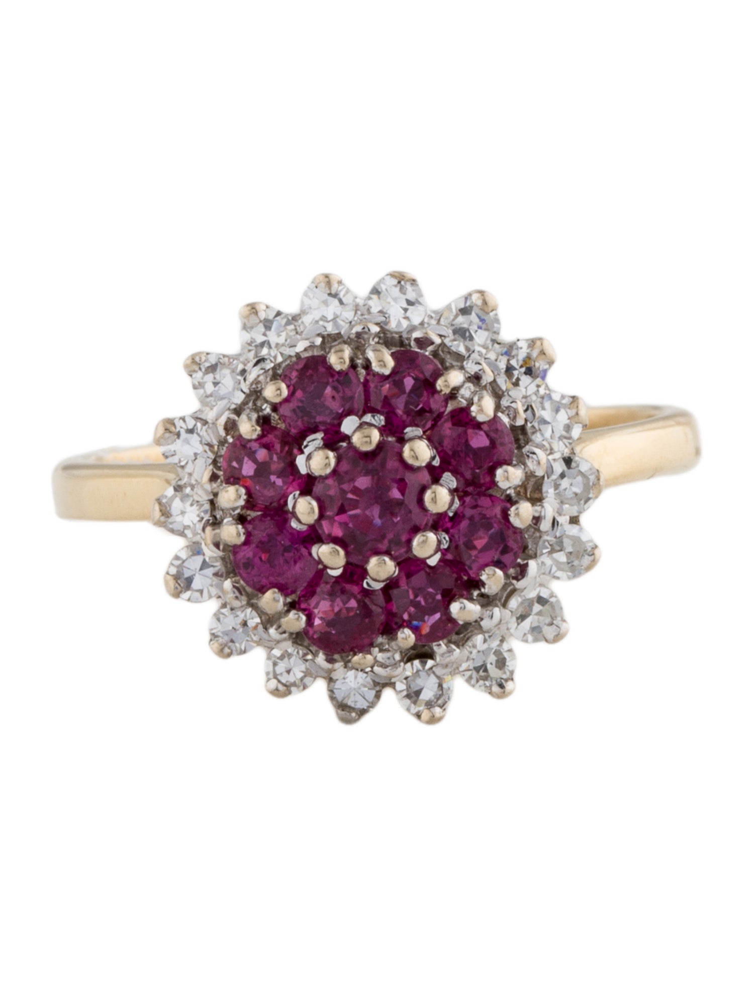Ring 18K Ruby & Diamond Cocktail Ring